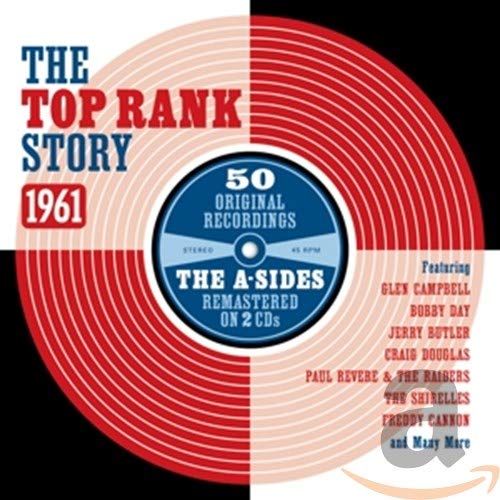 CD cover featuring a red and white record label design with text details.