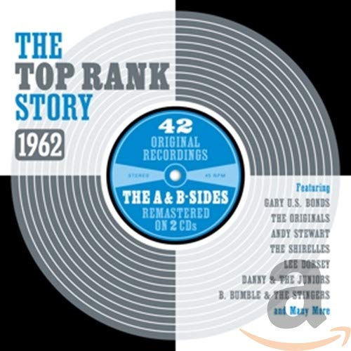 CD cover for “The Top Rank Story 1962” featuring a record design.