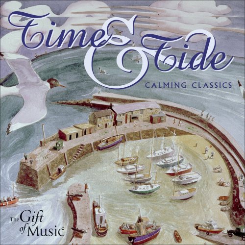 CD cover with an illustration of a harbor, boats, and a flying seagull.