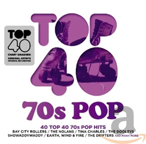 CD cover for “Top 40 - 70s Pop” with purple text and images.
