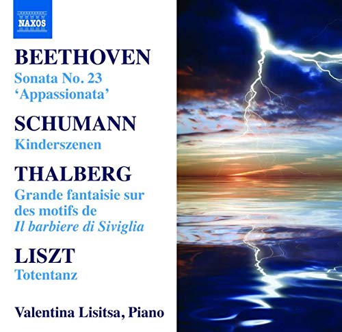 CD cover featuring stormy sky, text listing composers and pianist Valentina Lisitsa.