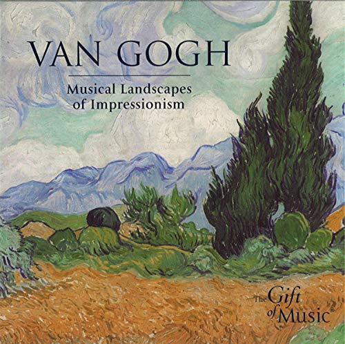 CD cover featuring a Van Gogh-style landscape painting of hills and trees.