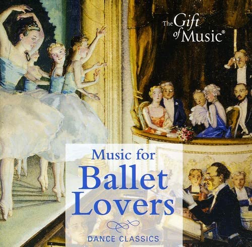CD cover: ballet dancers performing with an audience in boxes.