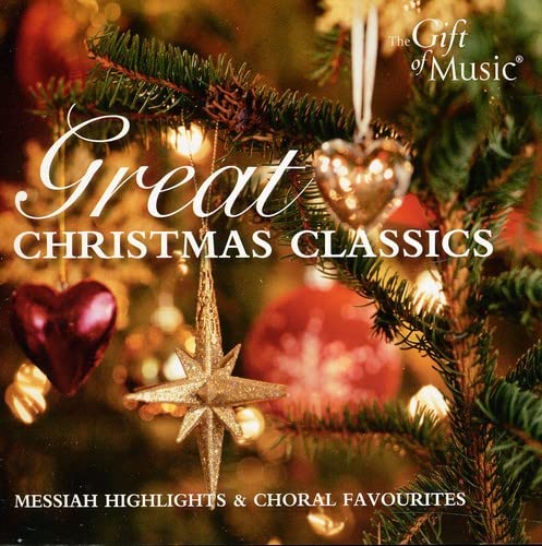 CD cover with Christmas ornaments, pine branches, and festive text.