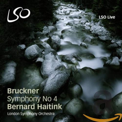 CD cover with a rushing stream and text listing composers/orchestra.