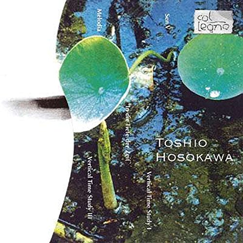 CD cover: green lily pads and text for Toshio Hosokawa’s music.