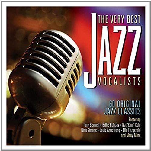 A vintage microphone against a blurred background with the text The Very Best Jazz Vocalists.