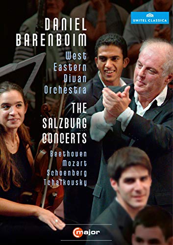 DVD cover featuring Daniel Barenboim and orchestra members, concert details listed.