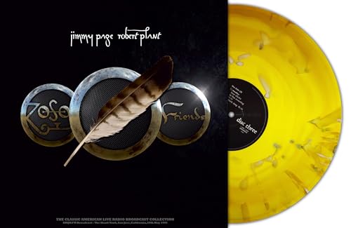 Vinyl record of "Zoso Friends" with album cover and yellow disc shown.