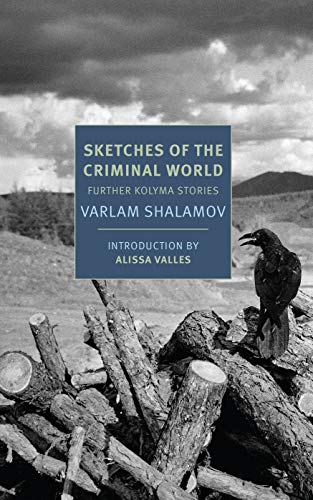 Book cover showing a raven perched on a woodpile against a cloudy landscape.