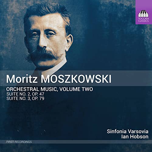 CD cover featuring a portrait of composer Moritz Moszkowski.