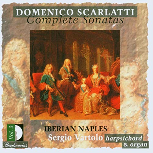 CD cover for Scarlatti sonatas, featuring a baroque painting of a family.
