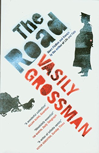 Book cover for The Road by Vasily Grossman featuring silhouettes of a person and carriage.