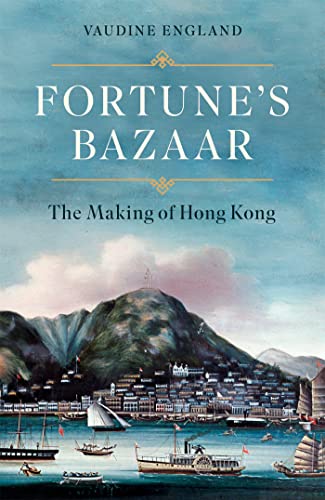 Book cover for "Fortune's Bazaar" depicting a historical Hong Kong harbor scene.