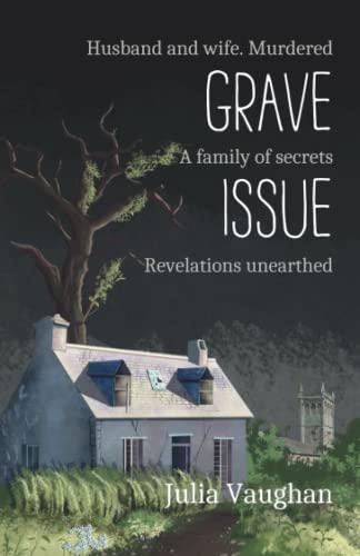Book cover: a grey house with a tree, dark and moody atmosphere.
