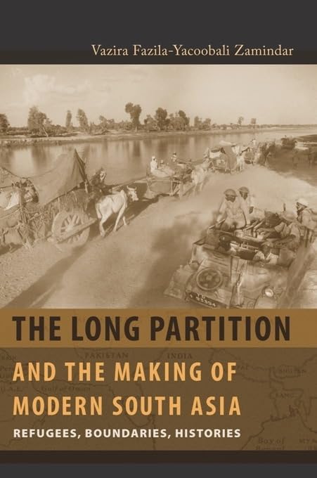 Book cover depicting refugees traveling by cart and vehicle near a river.