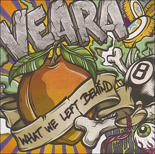 CD cover for Veara’s “What We Left Behind” featuring fruit and bones.