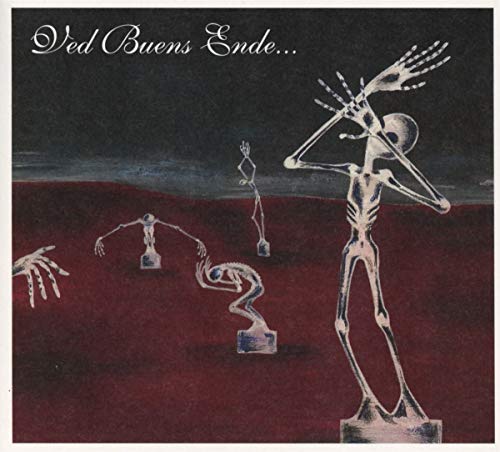 Album cover: skeletal figures in a surreal, red-toned landscape.
