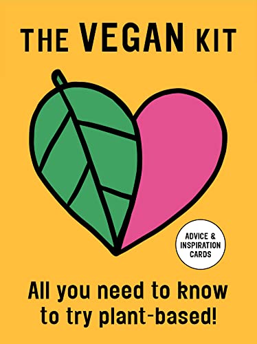 Yellow cover with a green and pink heart-shaped leaf and text: "The Vegan Kit".