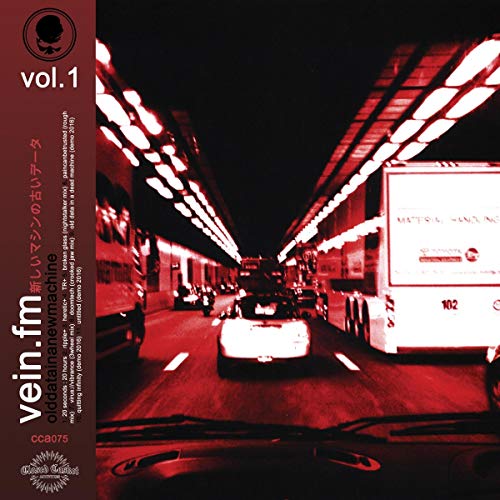 CD cover: Red-toned highway tunnel with cars, text, and abstract design.