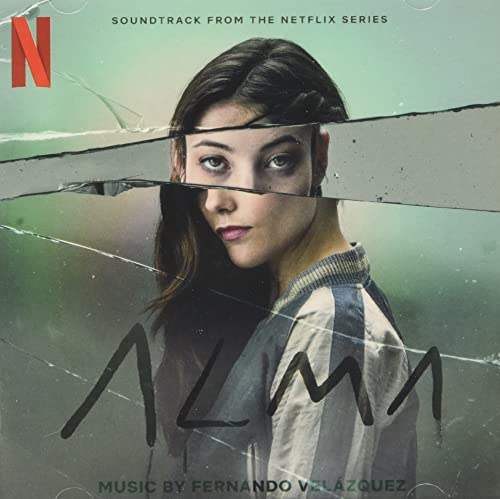 CD cover for "Alma" soundtrack featuring a young woman behind cracked glass.