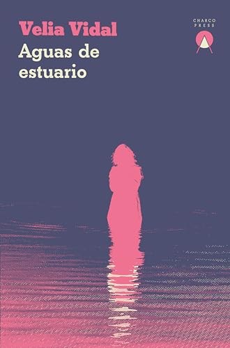 Book cover: "Aguas de estuario" by Velia Vidal, silhouette by water.