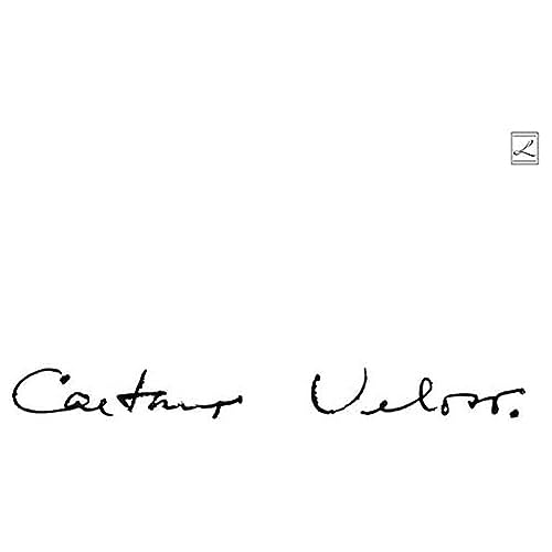 White background with black handwritten script reading "Caetano Veloso.