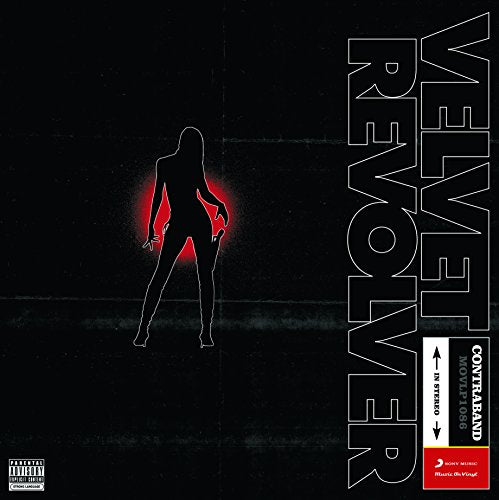Velvet Revolver “Contraband” album cover with a silhouetted figure.