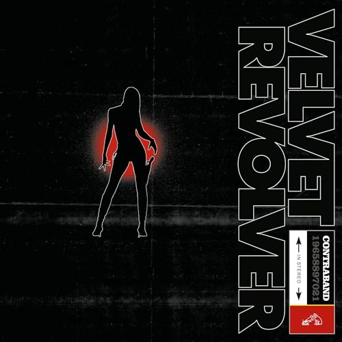 Velvet Revolver “Contraband” vinyl album cover with a silhouetted figure.