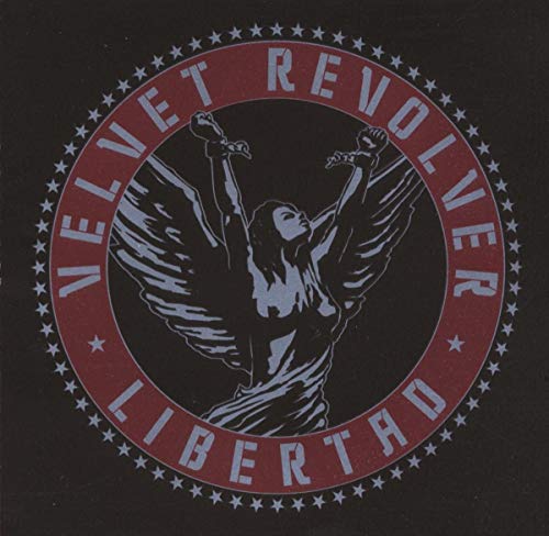 Album cover featuring a winged figure in chains inside a red star-bordered circle.