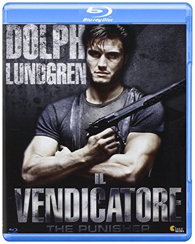 Blu-ray cover for “Vendicatore” featuring Dolph Lundgren holding a handgun.