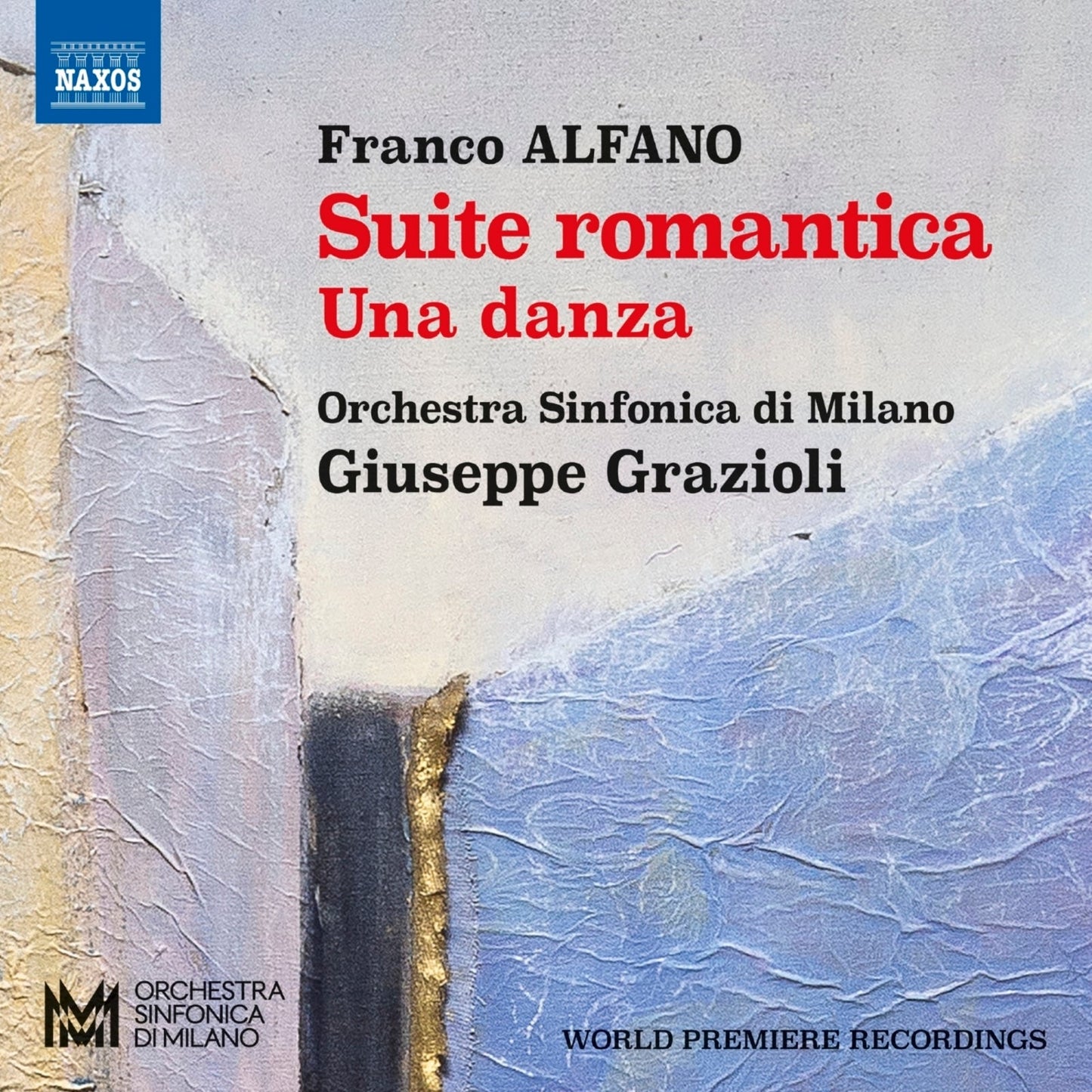 CD cover for Franco Alfano’s “Suite romantica” by Orchestra Sinfonica di Milano.