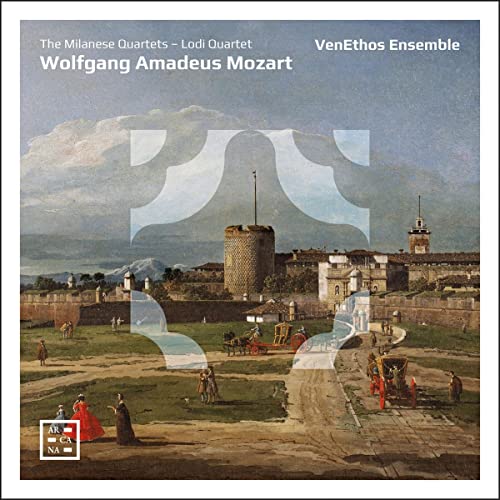 CD cover: landscape painting with a medieval tower and figures.