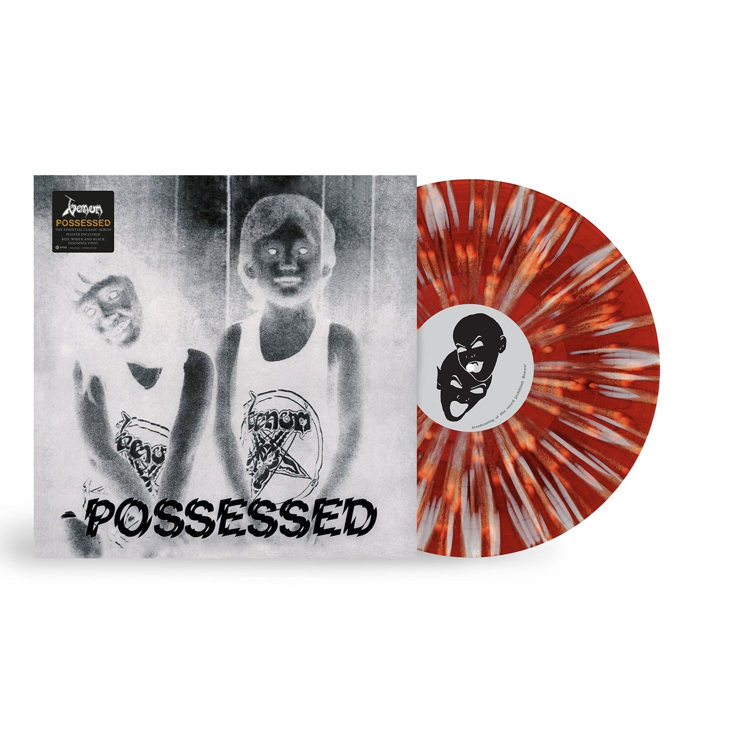 Venom Possessed album cover with a red and white splatter vinyl record.