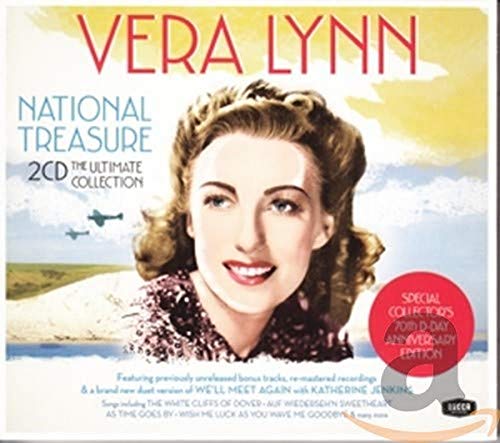 Vera Lynn portrait on a CD cover with text National Treasure and 2CD collection.