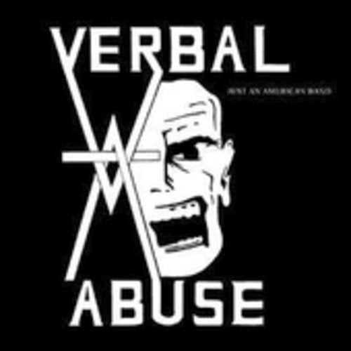 Black and white album cover for Verbal Abuse, featuring a distorted face.