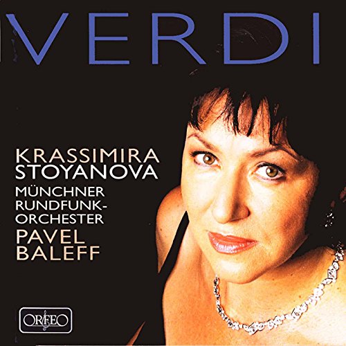 CD cover: portrait of soprano Krassimira Stoyanova, dark background.