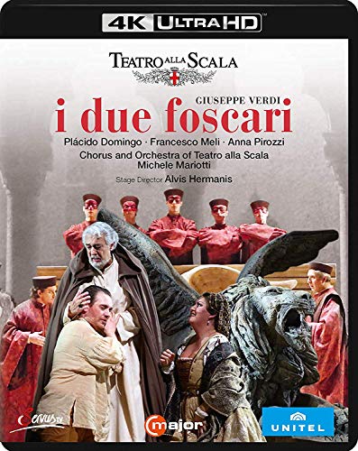 "Blu-ray case cover featuring a dramatic opera scene with multiple performers."