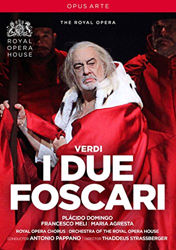DVD cover for "I Due Foscari" featuring a man in a red robe.