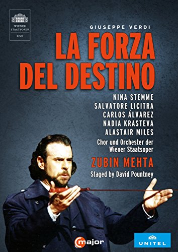 DVD cover for Verdi’s “La Forza Del Destino” opera, featuring Zubin Mehta.
