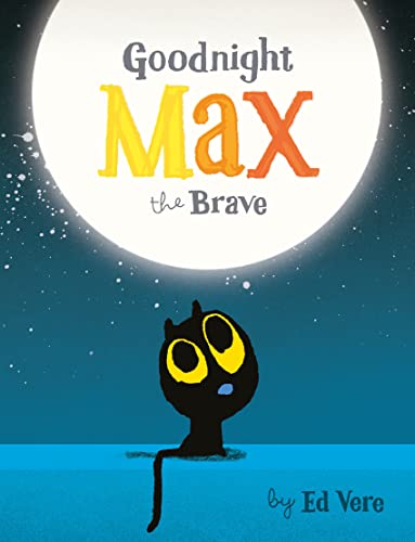 Book cover: black cat with wide eyes under a large, bright moon.