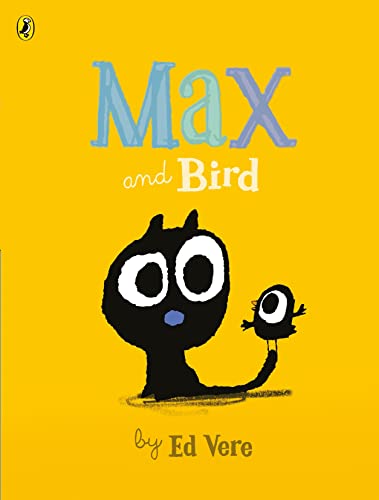Yellow book cover with a black cat and a small bird.