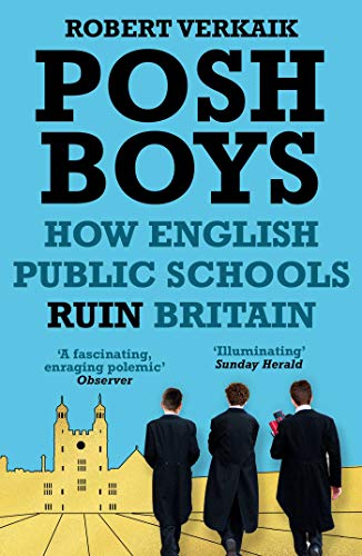 Book cover: “Posh Boys” with boys in school uniforms and a cityscape.