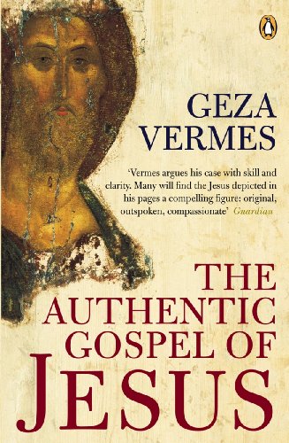 Book cover of The Authentic Gospel of Jesus by Geza Vermes featuring religious icon art.