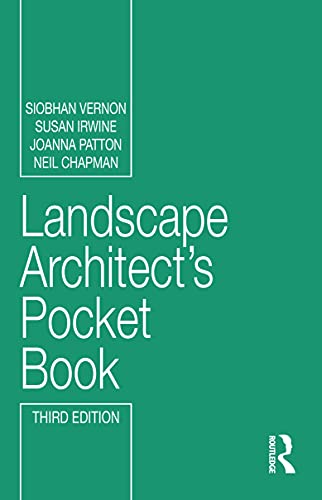 Green book cover with white text: "Landscape Architect's Pocket Book," third edition.
