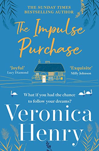Book cover: “The Impulse Purchase” by Veronica Henry, featuring a cottage.