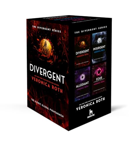 Box set of four “Divergent” series books by Veronica Roth.