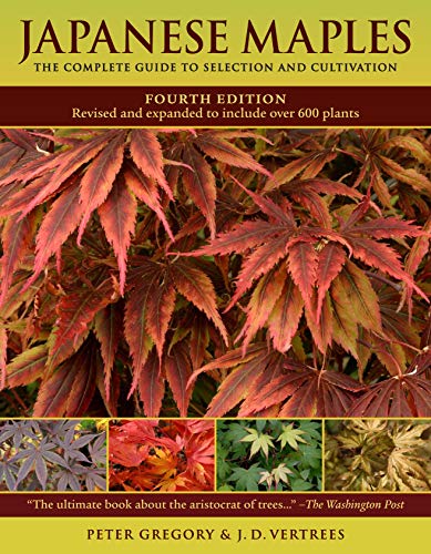 Book cover featuring vibrant red and green Japanese maple leaves.