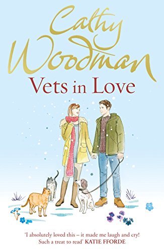 Book cover: couple holding hands with dogs and cats, watercolor style.