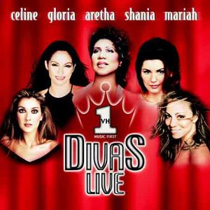 CD cover for "Vh1 Divas Live" featuring portraits of six female singers.